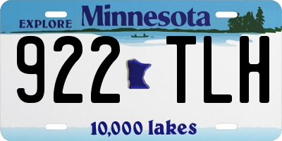 MN license plate 922TLH