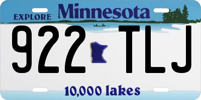 MN license plate 922TLJ