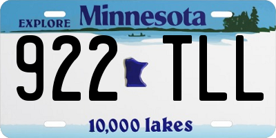 MN license plate 922TLL