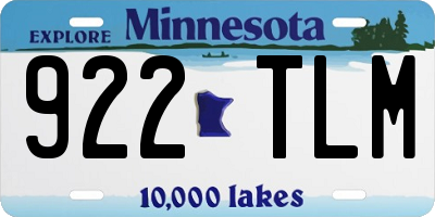 MN license plate 922TLM