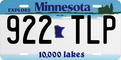MN license plate 922TLP