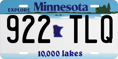 MN license plate 922TLQ