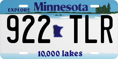 MN license plate 922TLR