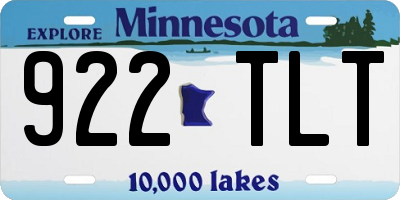 MN license plate 922TLT