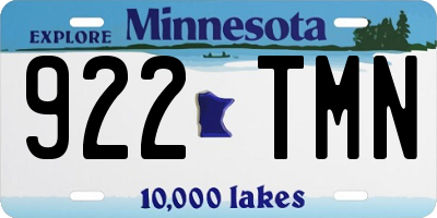 MN license plate 922TMN