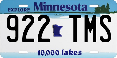 MN license plate 922TMS
