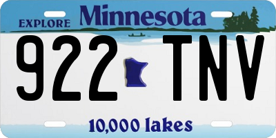 MN license plate 922TNV