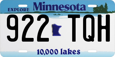 MN license plate 922TQH