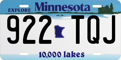 MN license plate 922TQJ