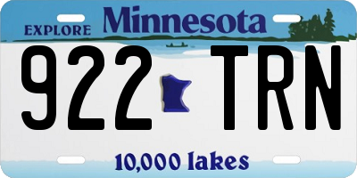MN license plate 922TRN