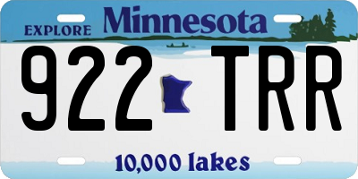 MN license plate 922TRR