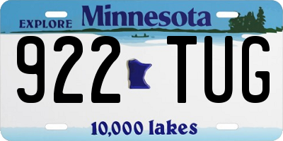 MN license plate 922TUG