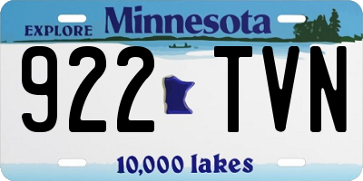 MN license plate 922TVN