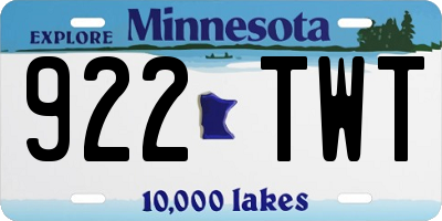 MN license plate 922TWT