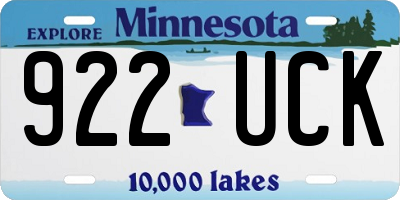 MN license plate 922UCK