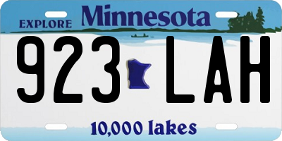 MN license plate 923LAH