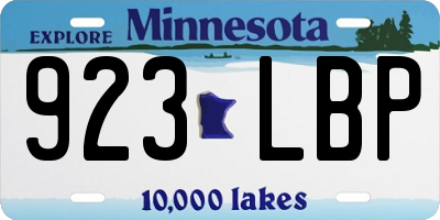 MN license plate 923LBP