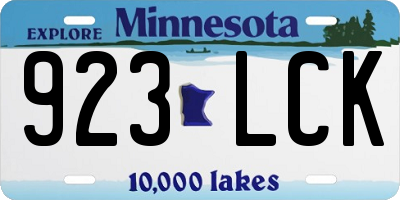 MN license plate 923LCK