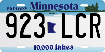 MN license plate 923LCR