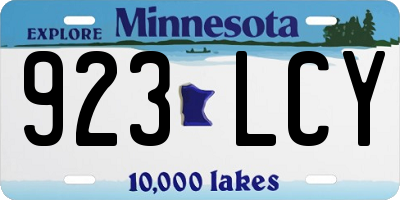 MN license plate 923LCY