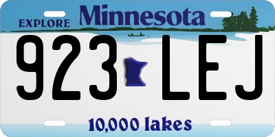 MN license plate 923LEJ