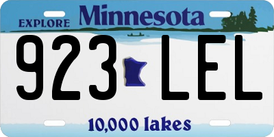 MN license plate 923LEL