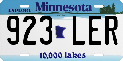 MN license plate 923LER