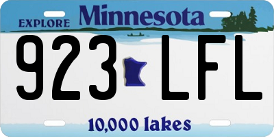 MN license plate 923LFL