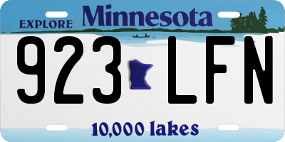 MN license plate 923LFN