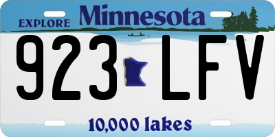MN license plate 923LFV