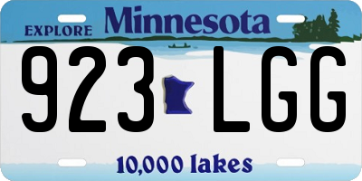 MN license plate 923LGG