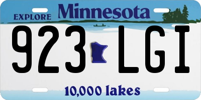 MN license plate 923LGI