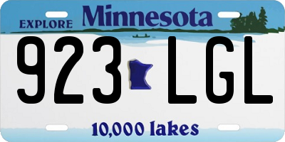 MN license plate 923LGL