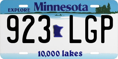 MN license plate 923LGP