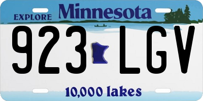 MN license plate 923LGV