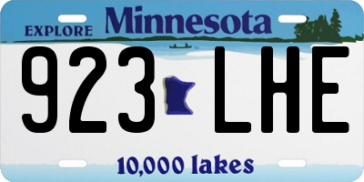 MN license plate 923LHE