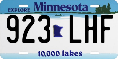 MN license plate 923LHF