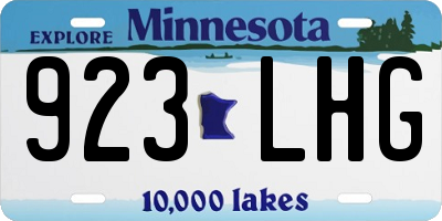 MN license plate 923LHG