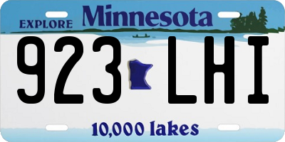 MN license plate 923LHI