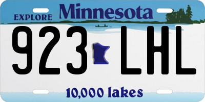 MN license plate 923LHL