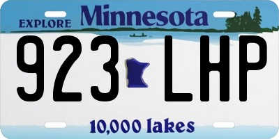 MN license plate 923LHP