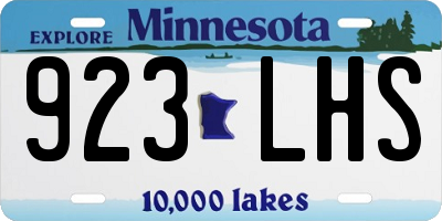 MN license plate 923LHS