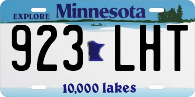 MN license plate 923LHT