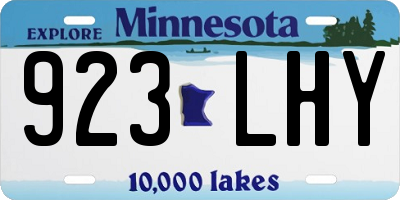 MN license plate 923LHY