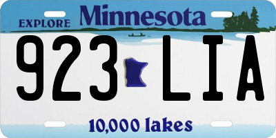 MN license plate 923LIA