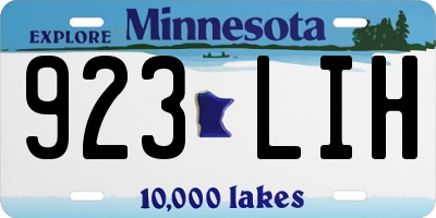 MN license plate 923LIH