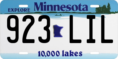 MN license plate 923LIL