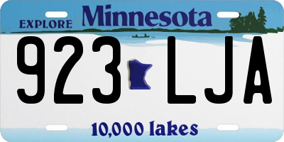 MN license plate 923LJA