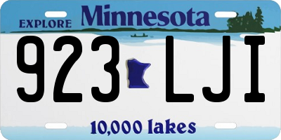 MN license plate 923LJI