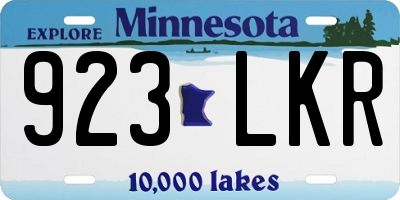MN license plate 923LKR